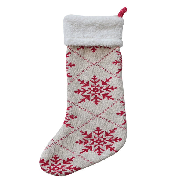 Snowflake Knit Stocking Madison's Niche 