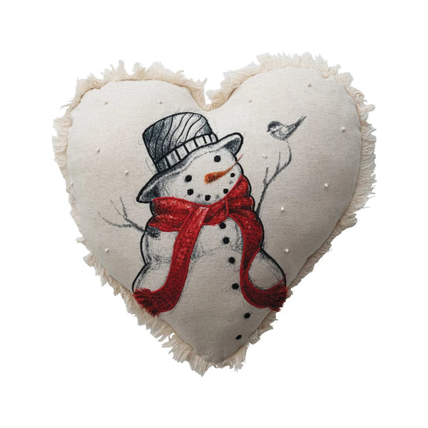 Snowman Heart Pillow Madison's Niche 