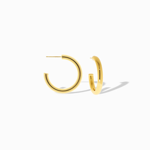 Stainless Hollow Hoop in Gold Madison's Niche 
