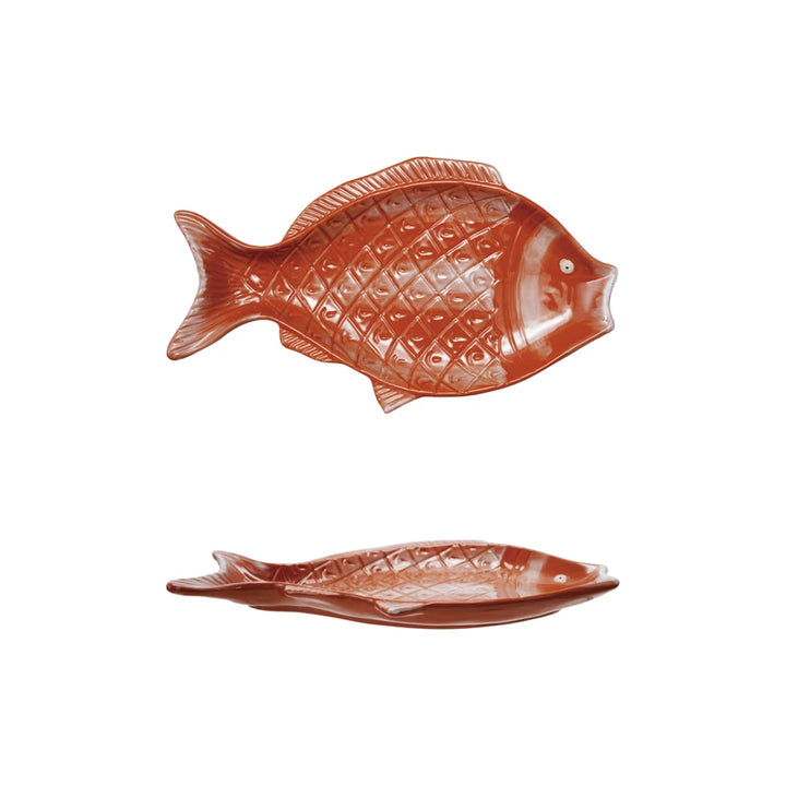 Stoneware Glaze Fish Shaped Dish