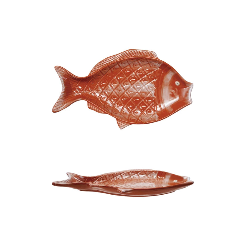 Stoneware Glaze Fish Shaped Dish