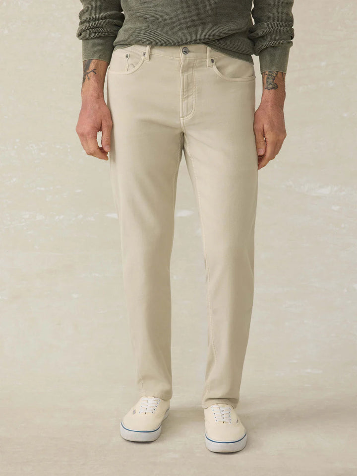 Stretch Terry 5-Pocket Pant in Stone