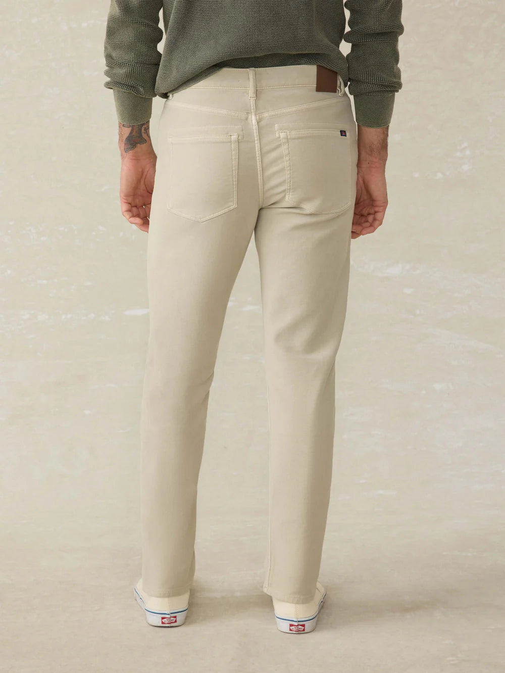 Stretch Terry 5-Pocket Pant in Stone