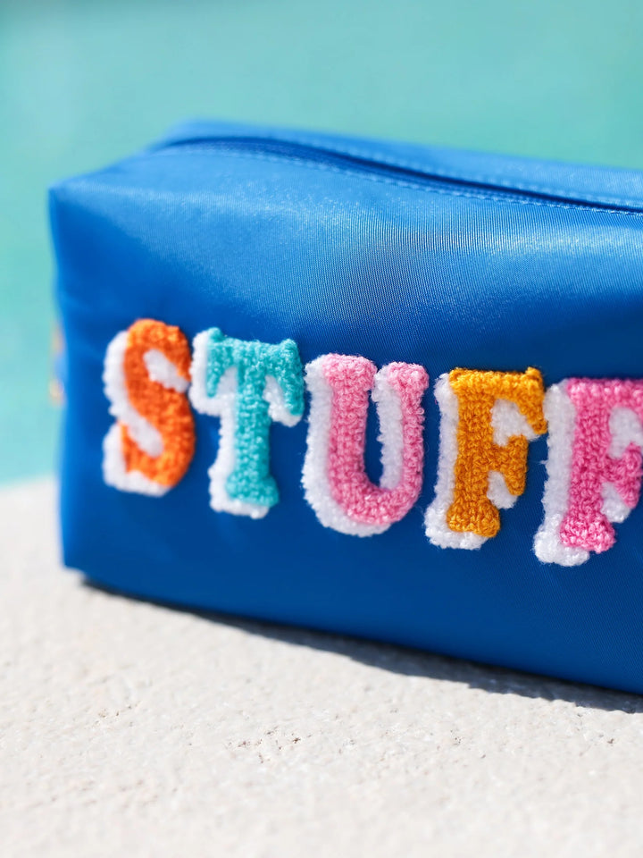 "Stuff" Small Zip Pouch in Ocean