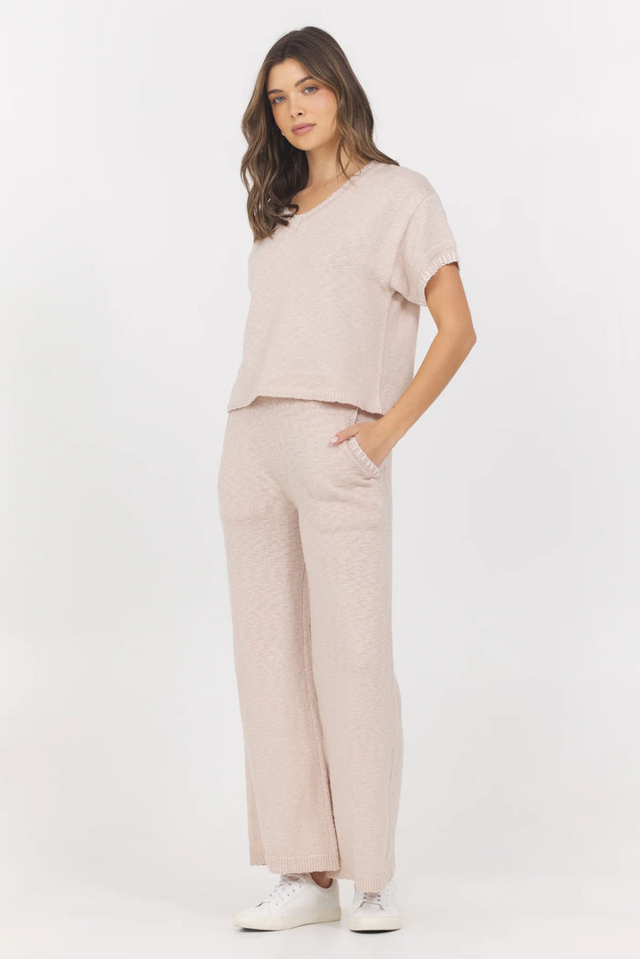 Summer Sand Knit Pants with WhipStitch
