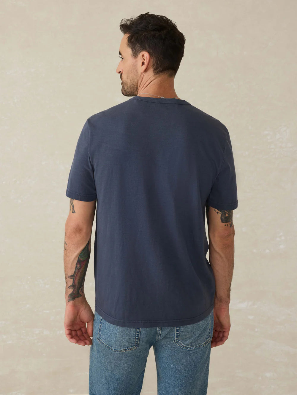 Sunwashed Pocket Tee in Dune Navy