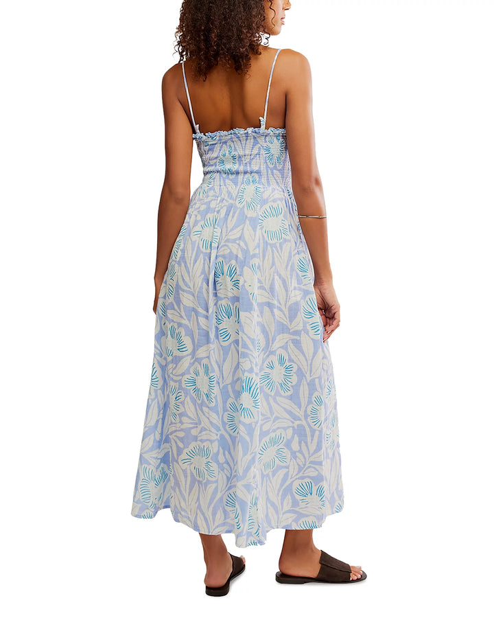 Sweet Nothings Midi Dress in Blue Vista