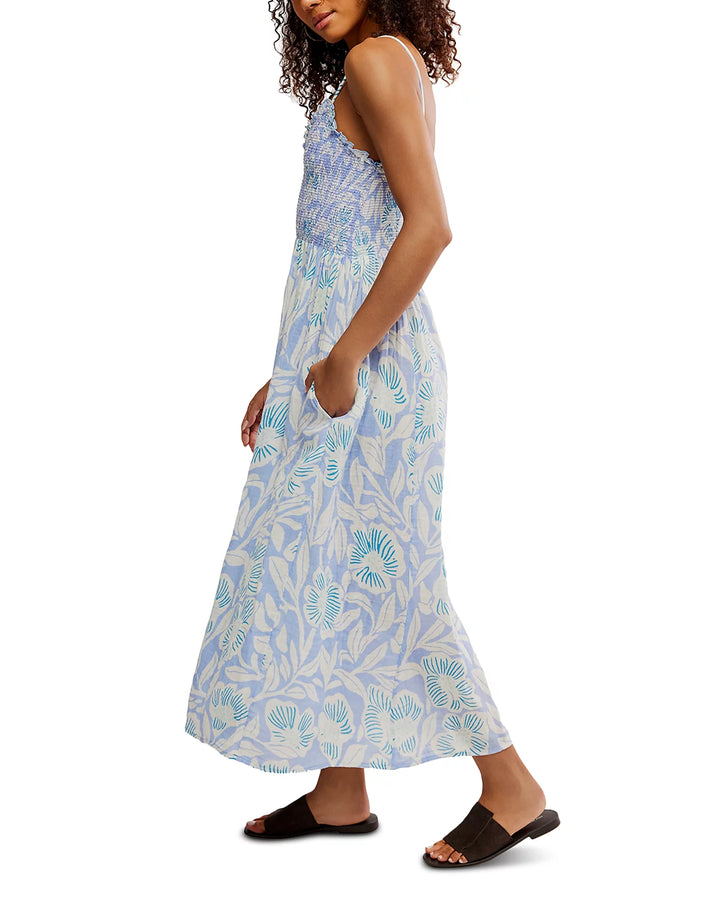 Sweet Nothings Midi Dress in Blue Vista