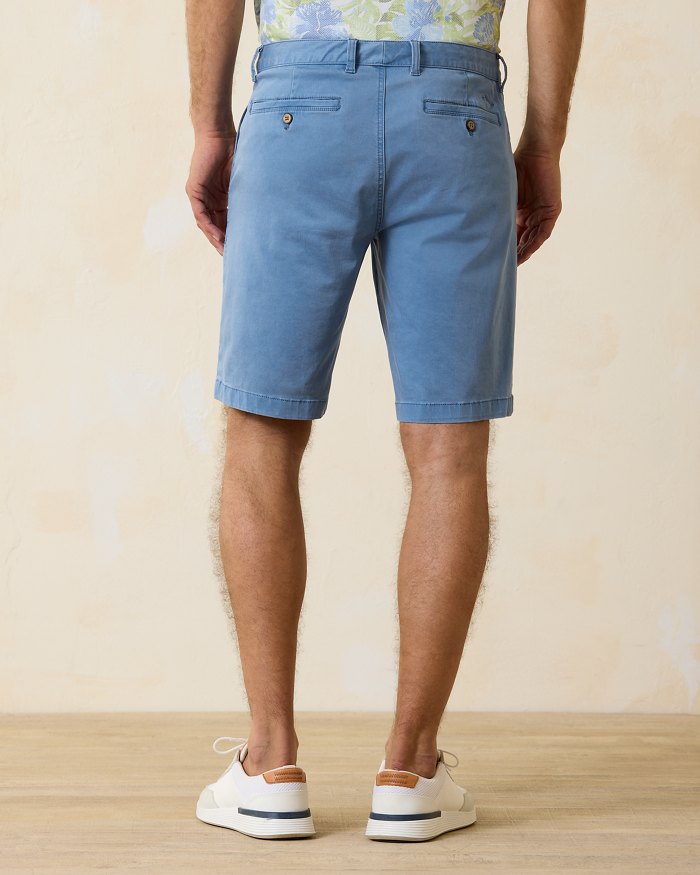 Boracay Flat Front 10" Short in Port Side Blue - Madison's Niche 