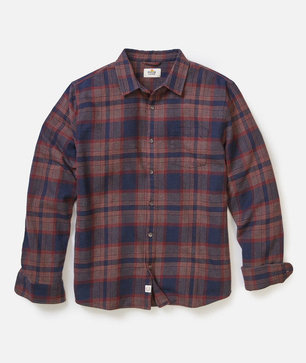 Tahoe Flannel Shirt in Burgundy Plaid Madison's Niche 