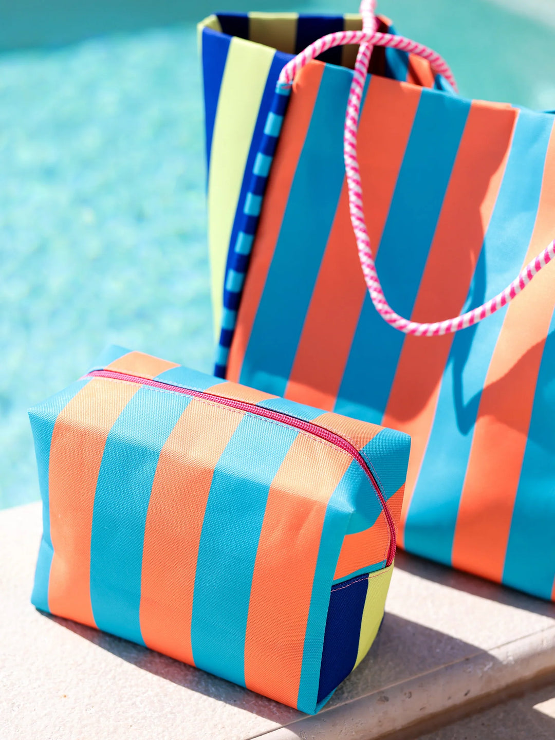 Taormina Zip Pouch in Blue