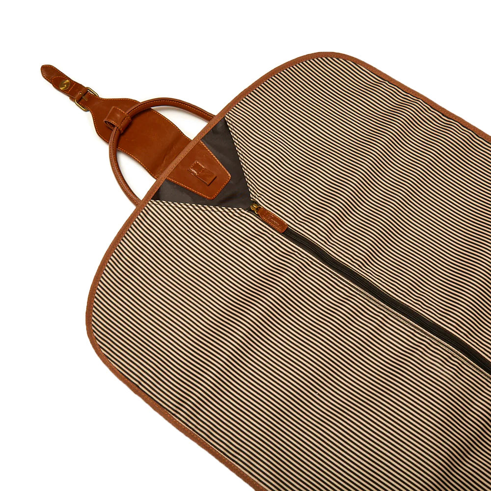 The Oxford Garment Bag in Chocolate Brown