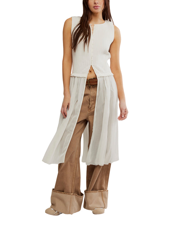 Twice As Nice Maxi Top in Ivory Madison's Niche 