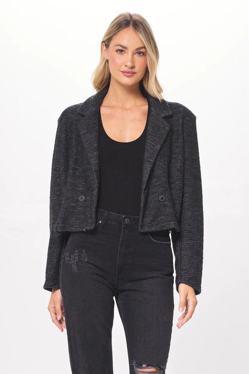Cropped Knit Blazer - Madison's Niche 