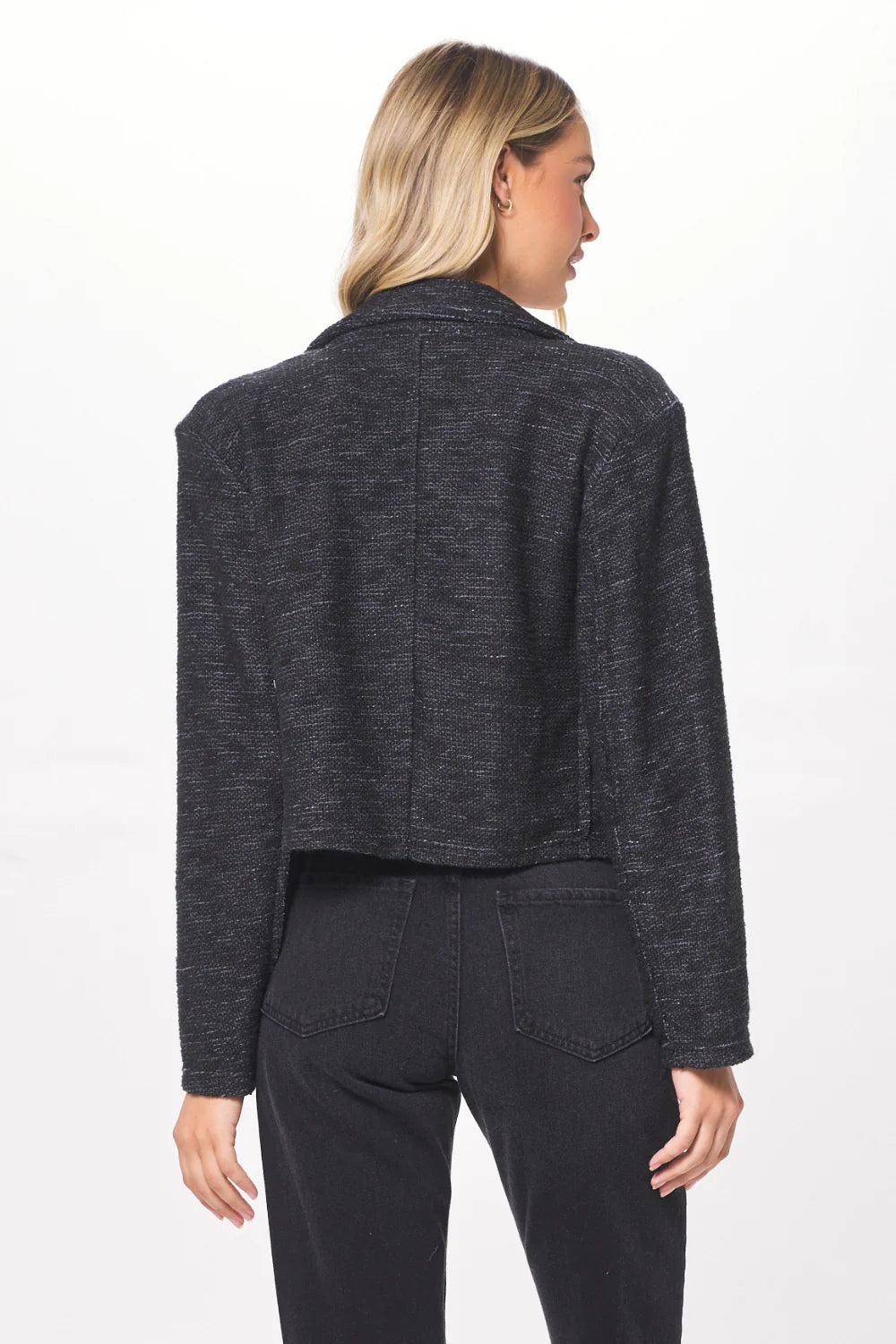 Cropped Knit Blazer - Madison's Niche 