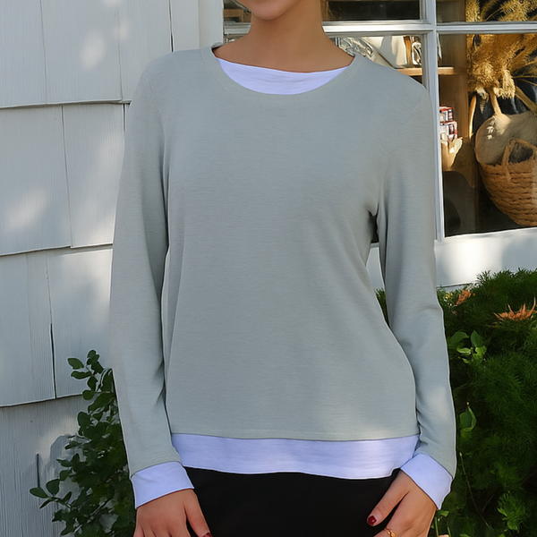 Veronica Top in Stone White Madison's Niche 
