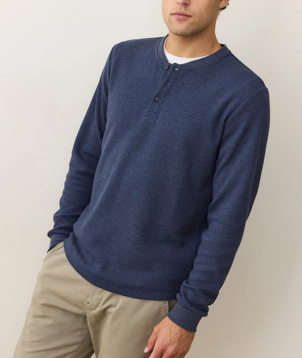 Waffle Henley in Blue Madison's Niche 