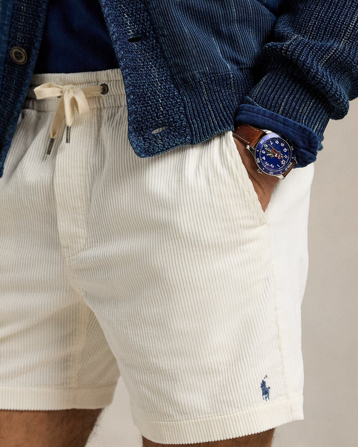 Warm White Polo Prepster Corduroy Short