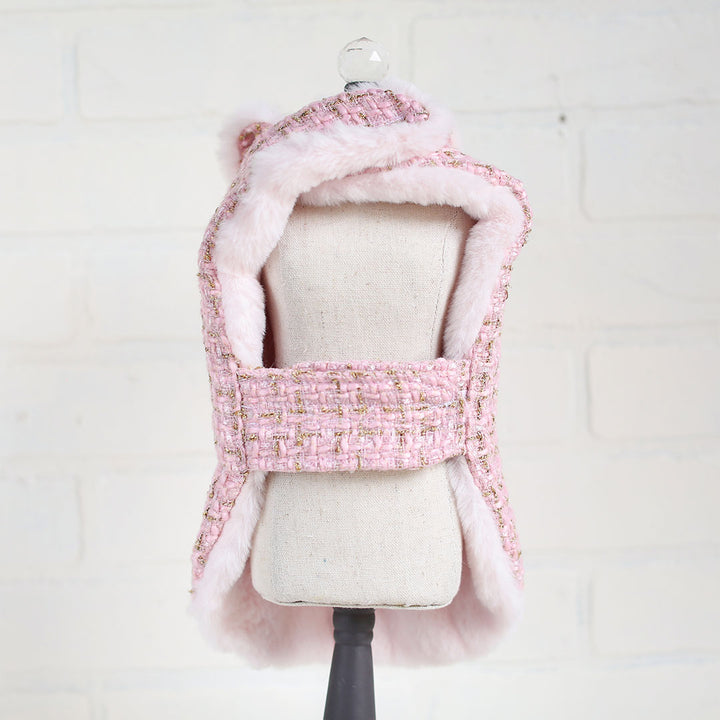 Chantel Tweed Coat in Pink