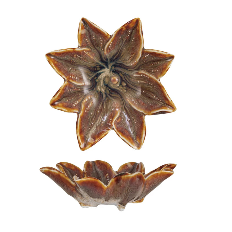 Glazed Flower Dish - Madison's Niche 