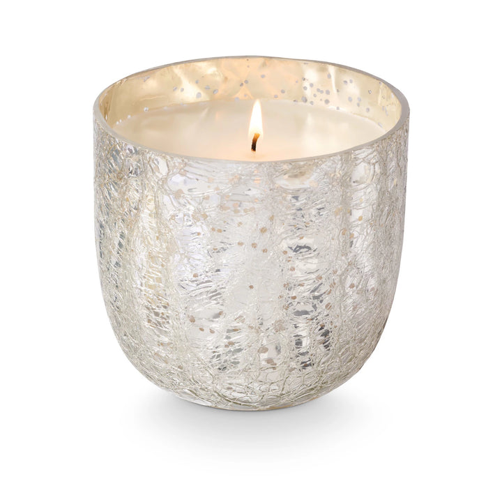 Balsam & Cedar Large Crackle Glass Candle - Madison's Niche 