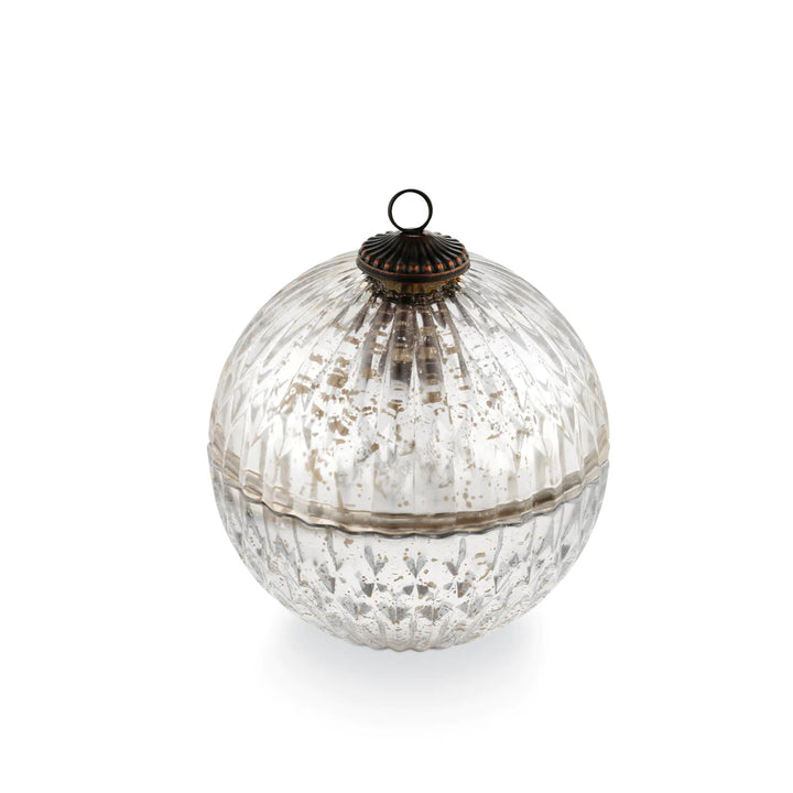 Balsam & Cedar Silver Mercury Ornament Candle - Madison's Niche 