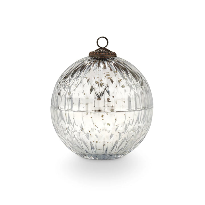 Balsam & Cedar Silver Mercury Ornament Candle - Madison's Niche 