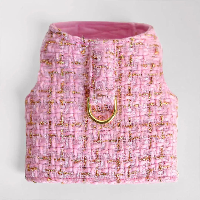 Chantel Tweed Harness Coat in Bubblegum Pink - Madison's Niche 