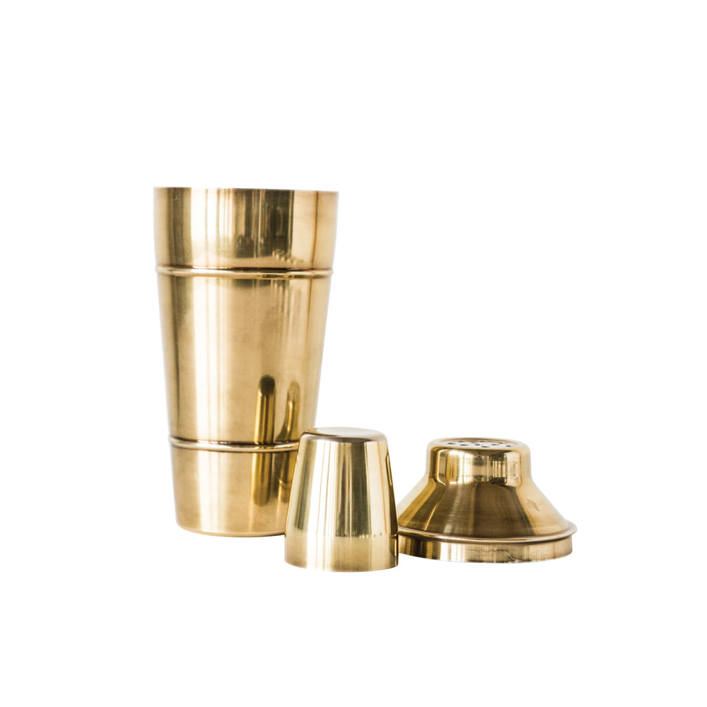 Brass Stainless Steel Cocktail Shaker - Madison's Niche 
