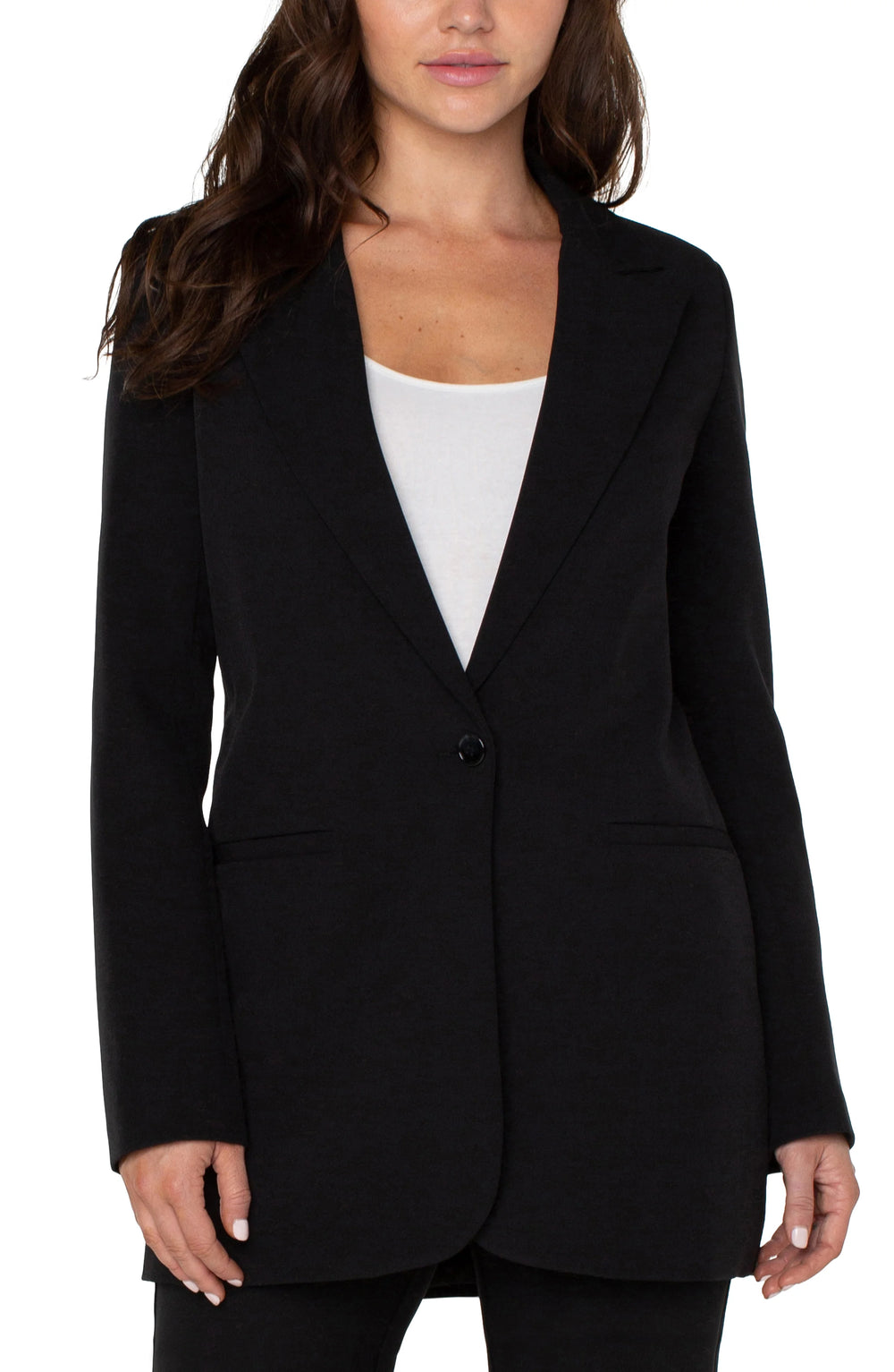 Button Front Boyfriend Blazer - Madison's Niche 