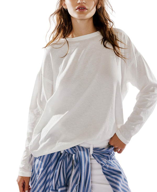 Nina Tee Long Sleeve in Ivory Madison's Niche 