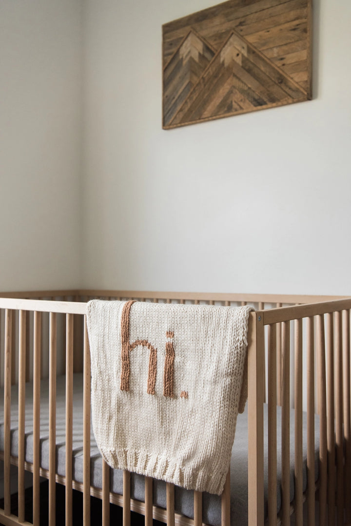 Hi Knit Baby Blanket in Pecan