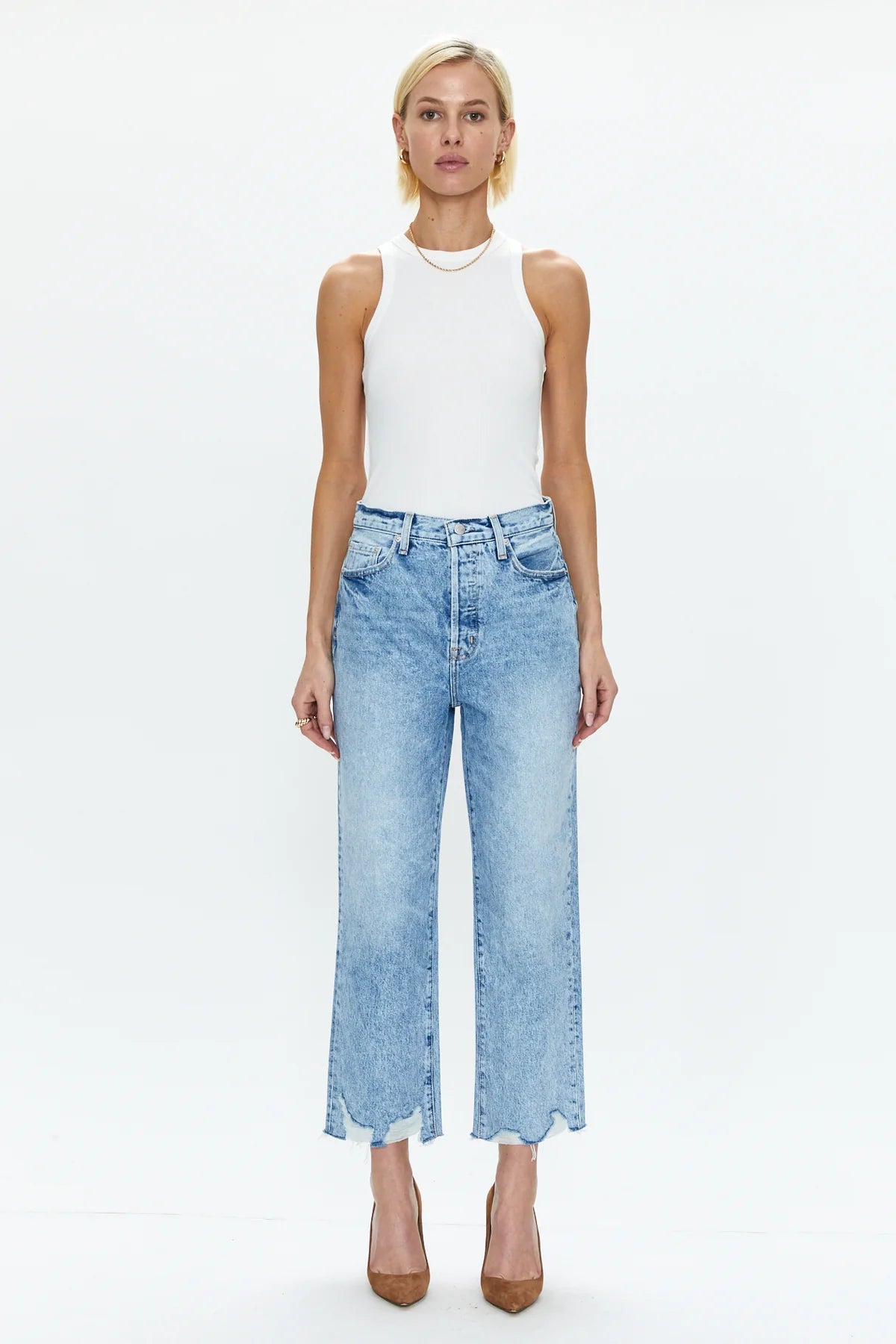 Cassie High Rise Straight Crop Jeans in Baja - Madison's Niche 