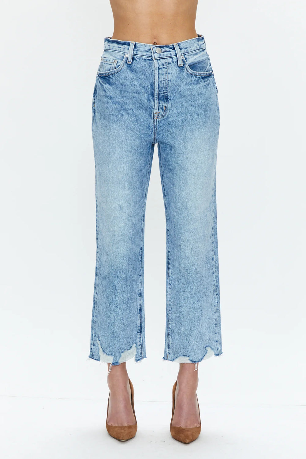 Cassie High Rise Straight Crop Jeans in Baja - Madison&