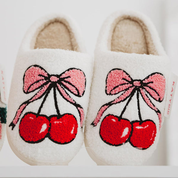 Cherry Bow Slippers Madison's Niche 