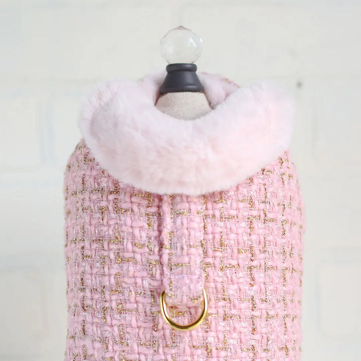 Chantel Tweed Coat in Pink