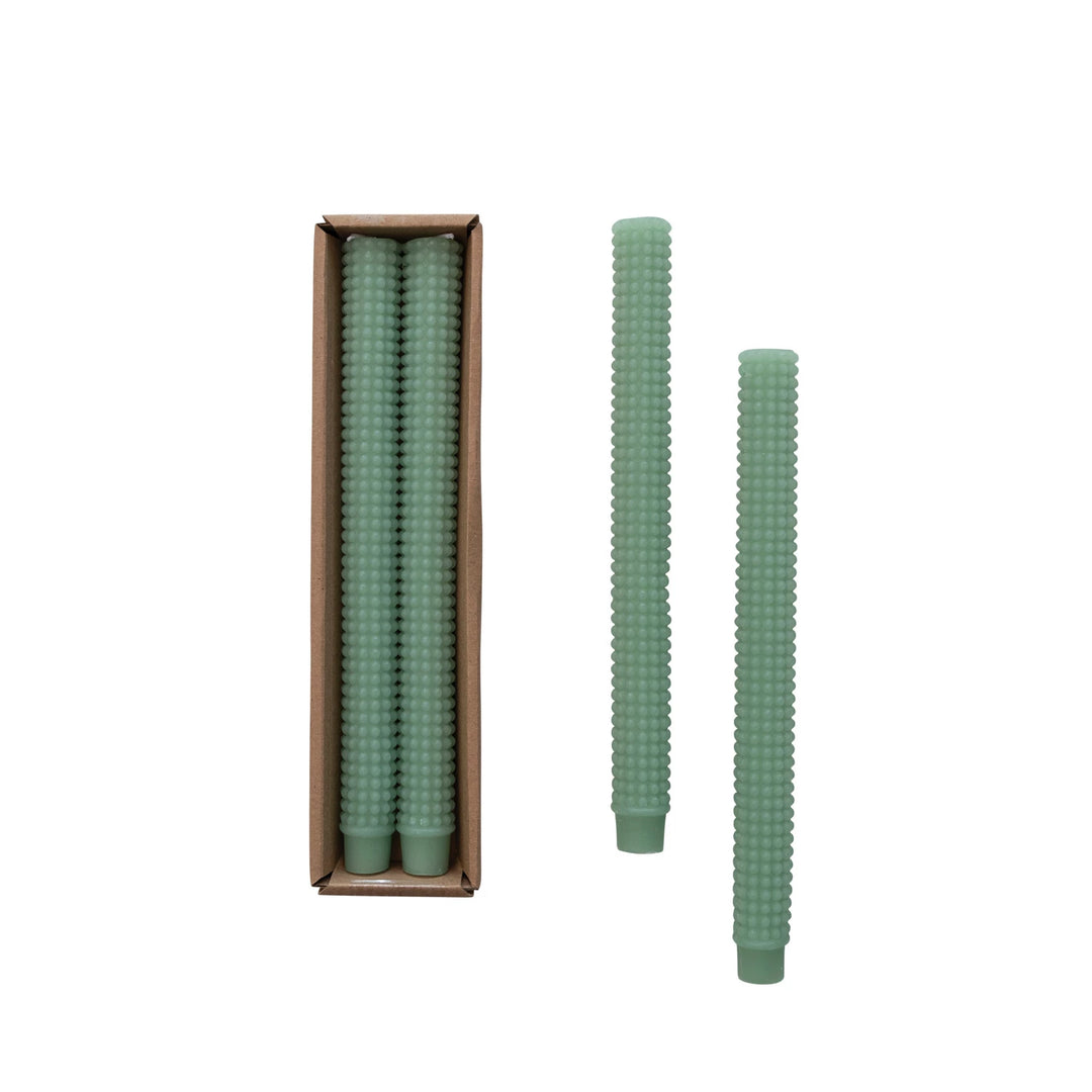 Hobnail Tapers in Mint - Madison's Niche 