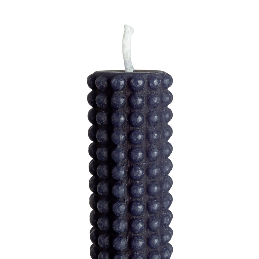 Hobnail Tapers Set of 2 in Navy