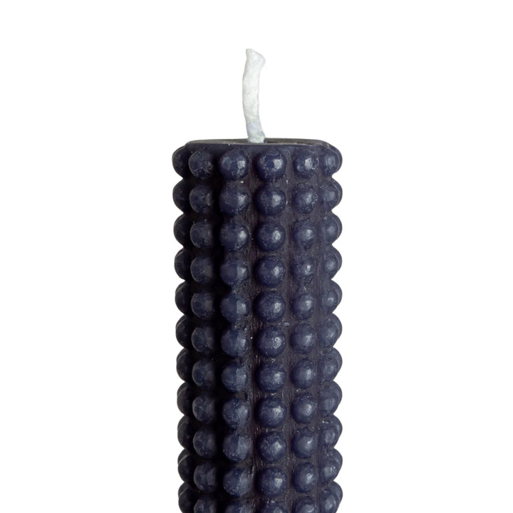 Hobnail Tapers Set of 2 in Navy