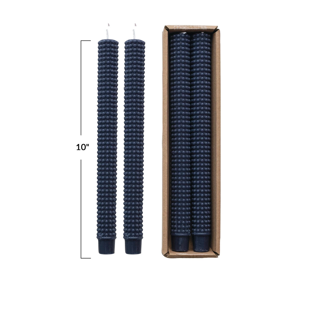 Hobnail Tapers Set of 2 in Navy