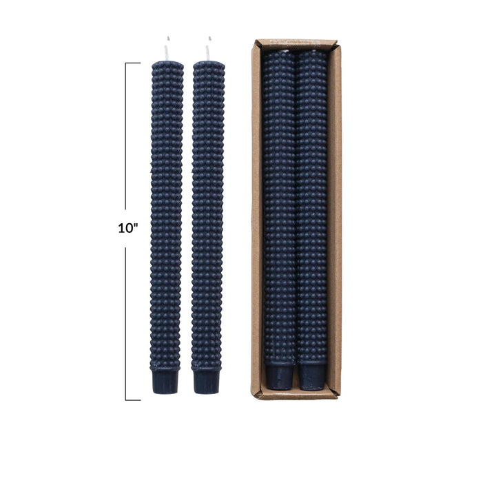 Hobnail Tapers Set of 2 in Navy
