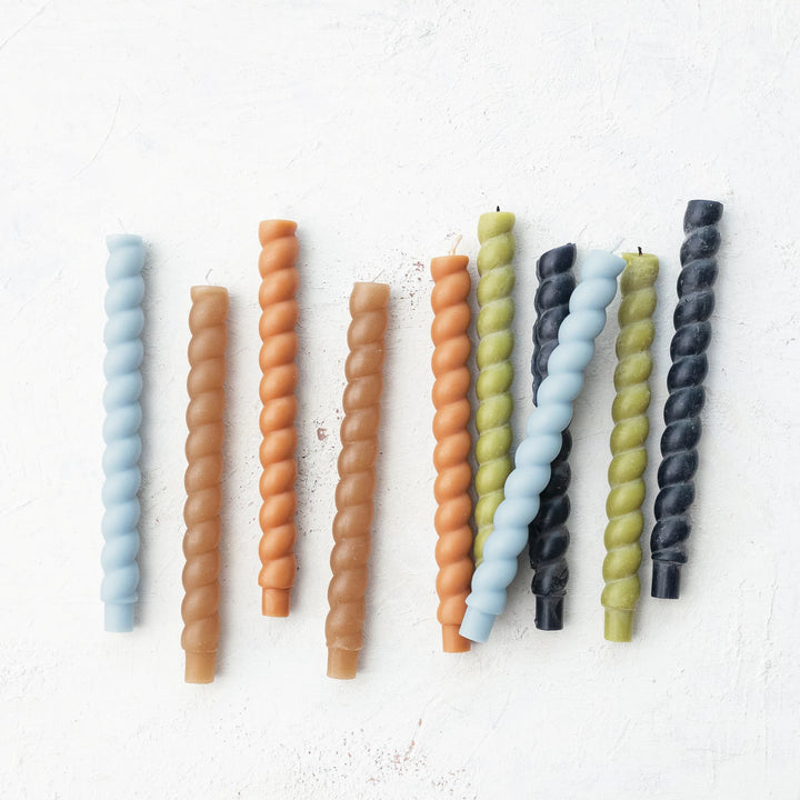 Twisted Tapers Set of 2 in Blue