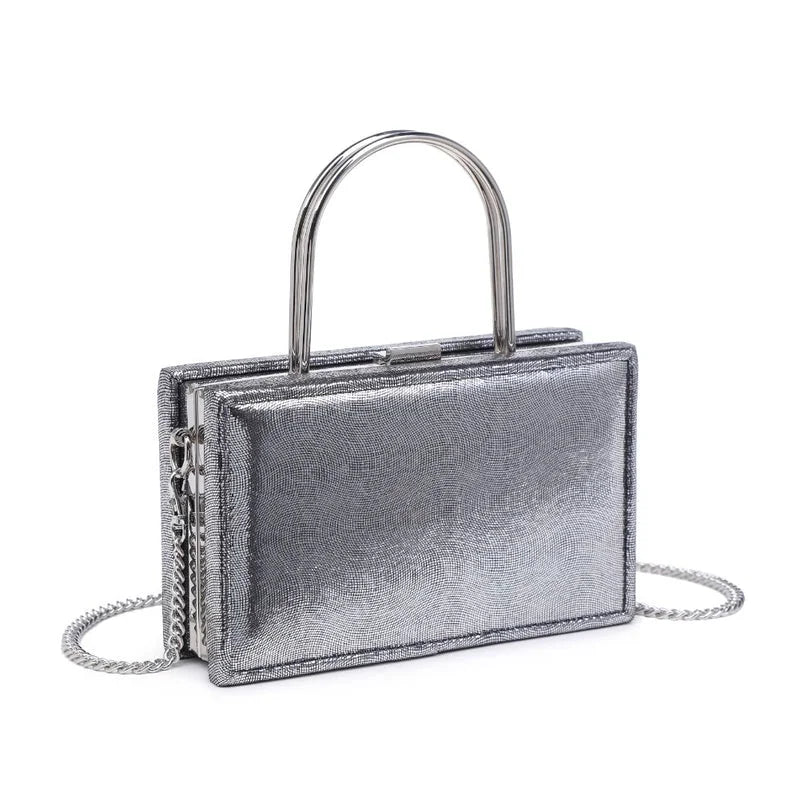 Charlie Evening Bag in Pewter - Madison's Niche 