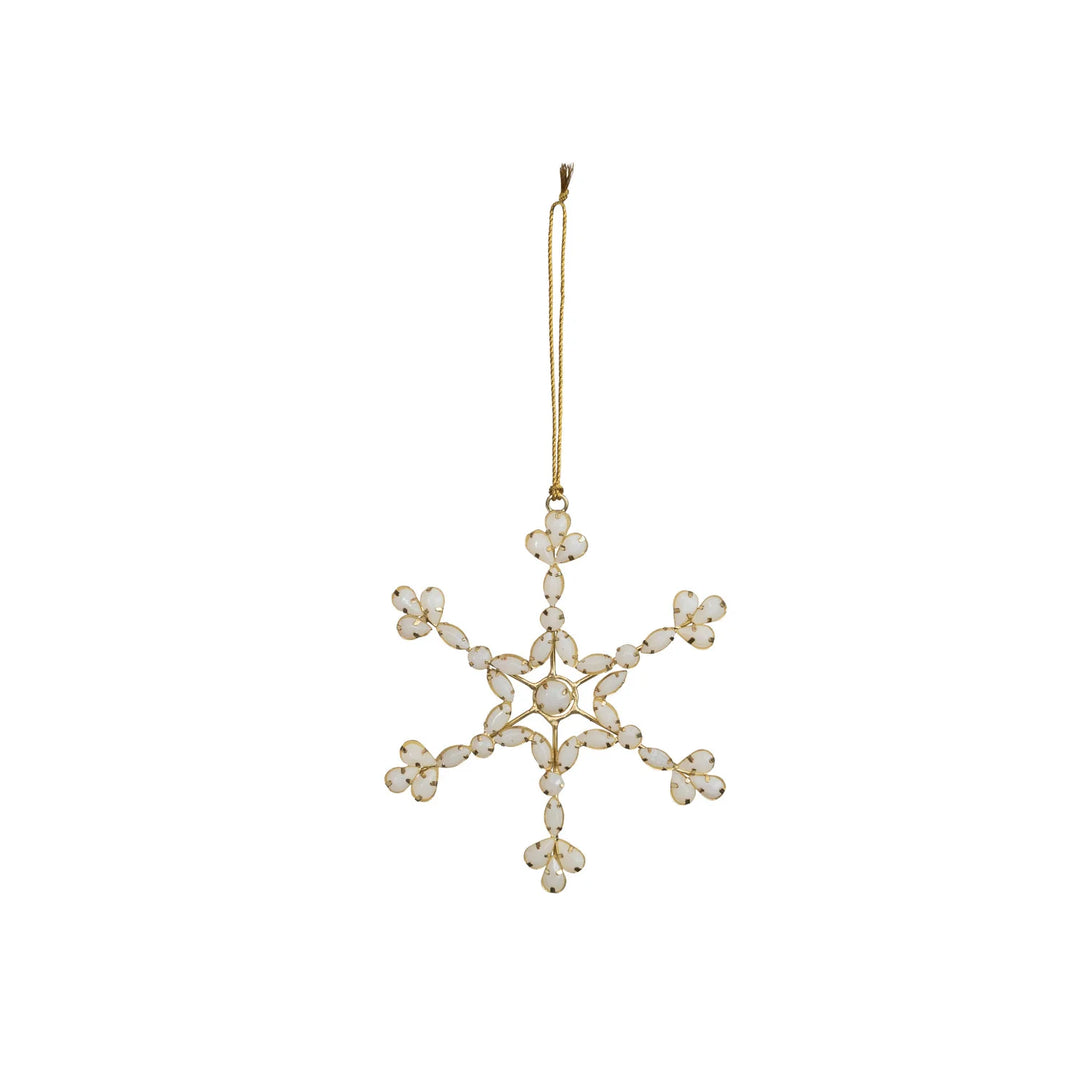 Cream Snowflake Ornament - Madison's Niche 