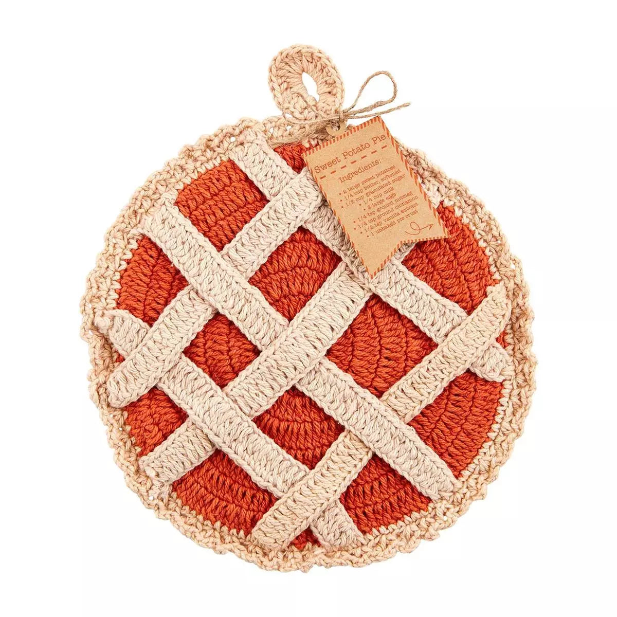 Crochet Thanksgiving Pie Pot Holder - Madison's Niche 