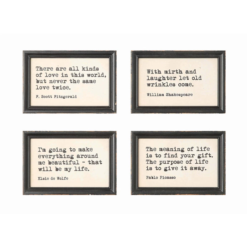 Framed Quote Wall Decor