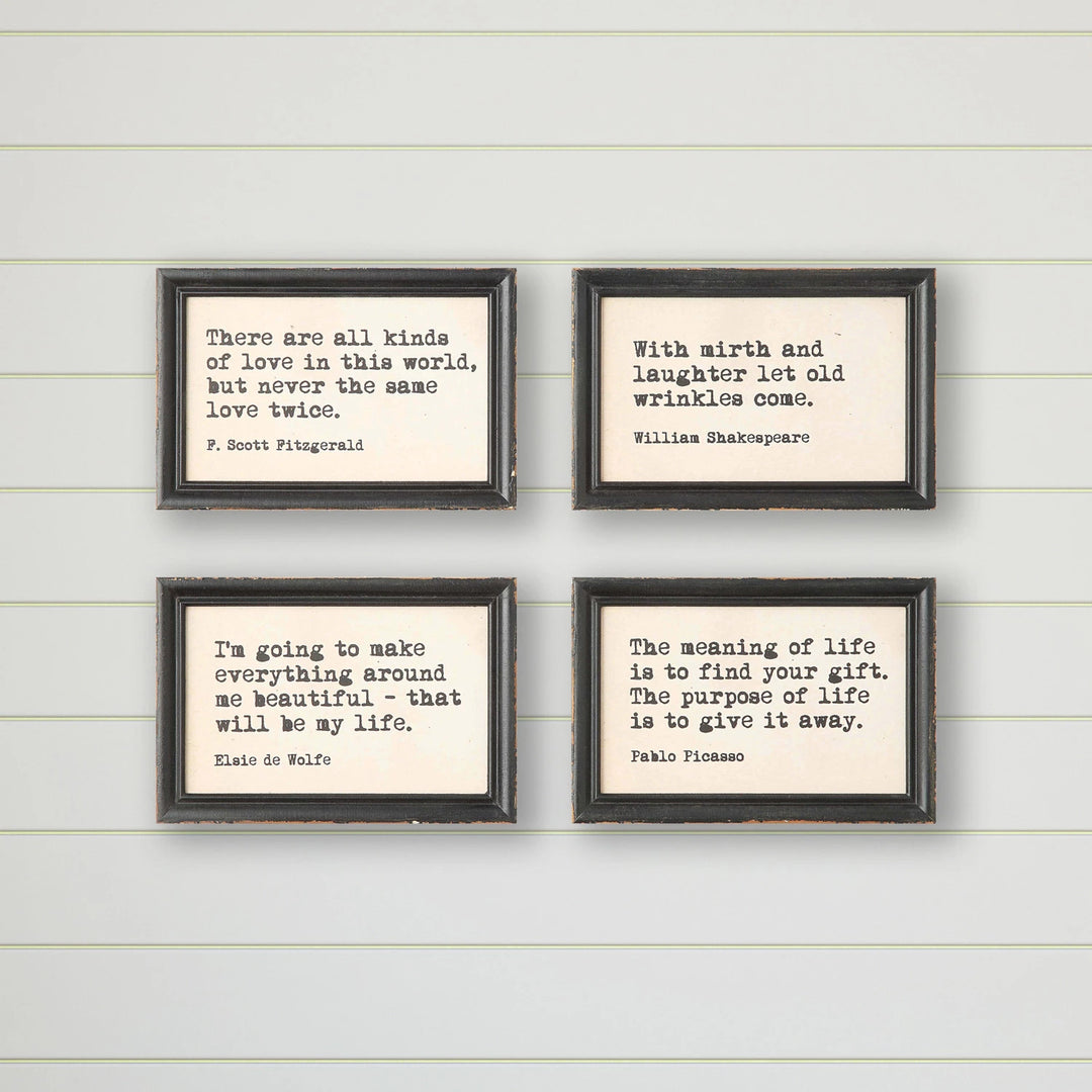 Framed Quote Wall Decor