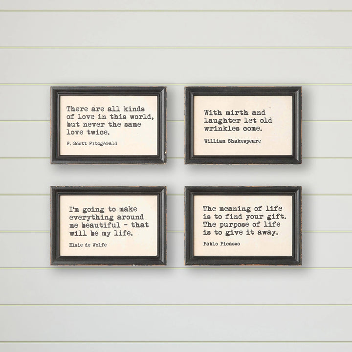 Framed Quote Wall Decor