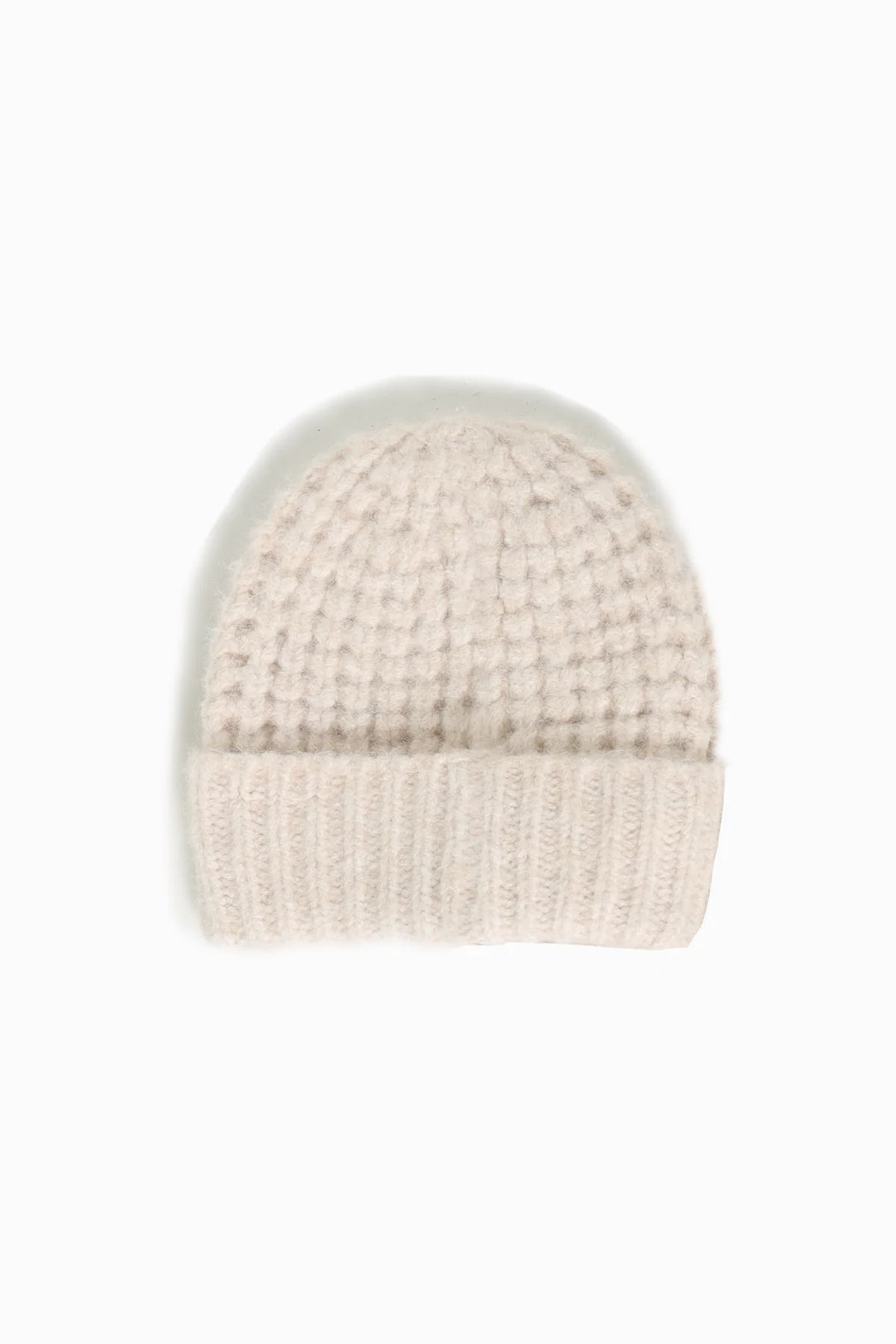 Dana Waffle Beanie in Ivory - Madison's Niche 