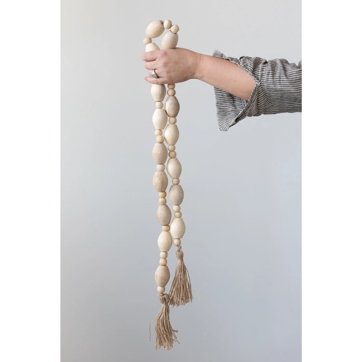 Large Wood Bead Garland